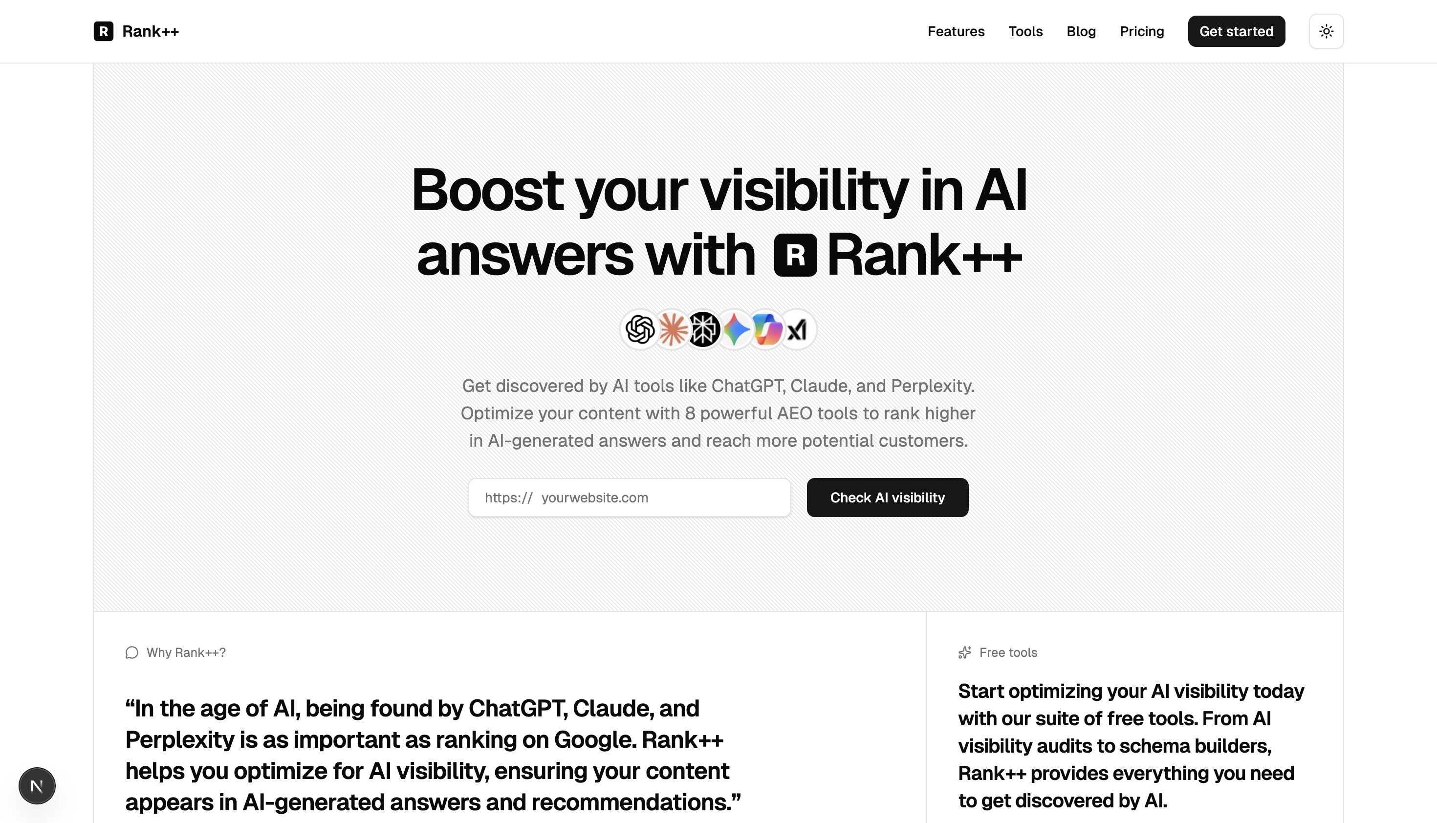 Rank++ - AI Engine Optimization Platform